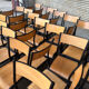 Lot de 50 chaises écoles bois et métal