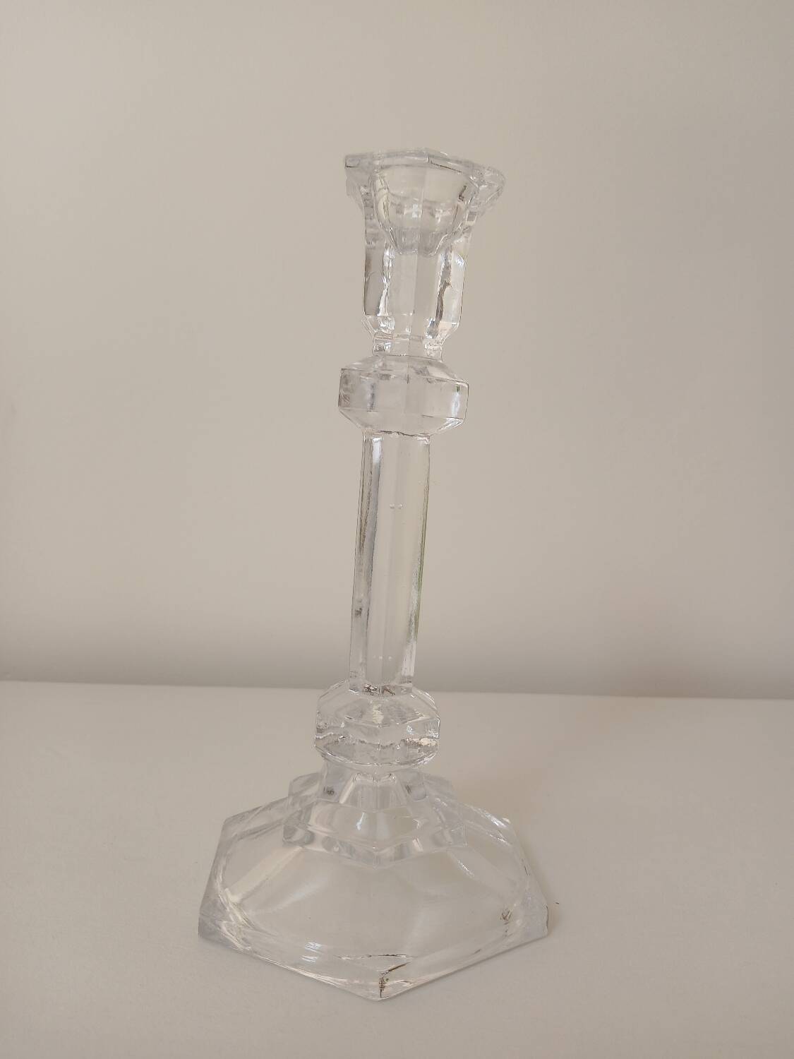 Glass candle holder