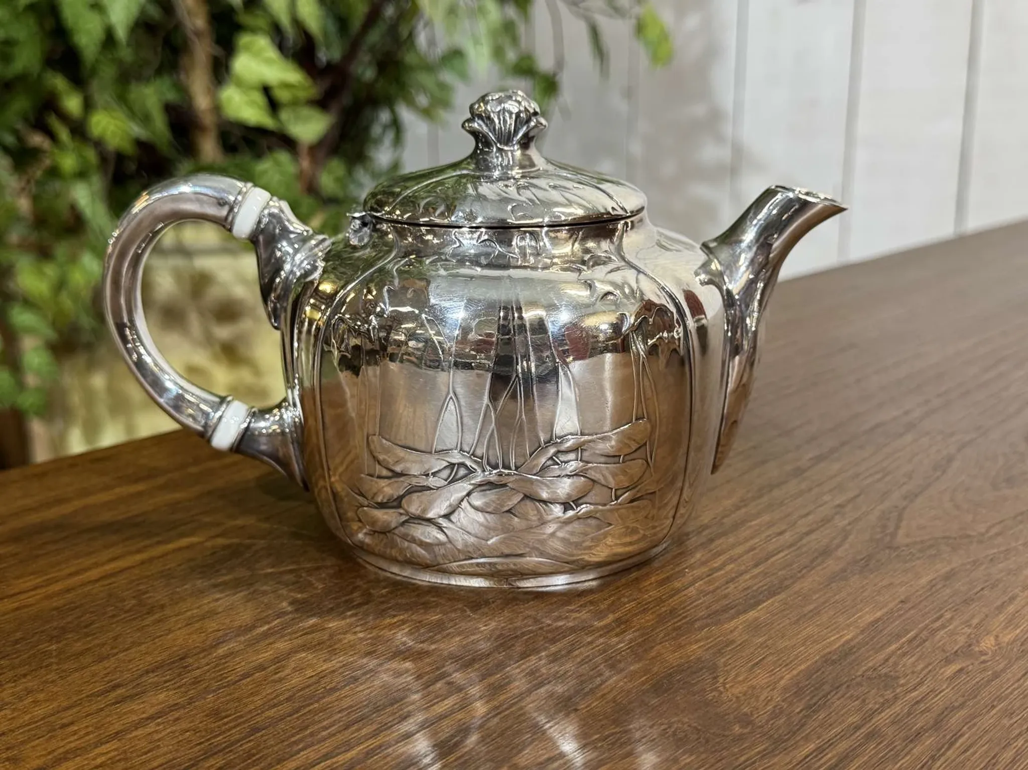 Art Nouveau silver-plated tea/coffee service, 4 pieces.