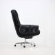 Scandinavian style leather office swivel armchair, 1970s