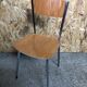Chair feet compass metal chrome in formica brown 70