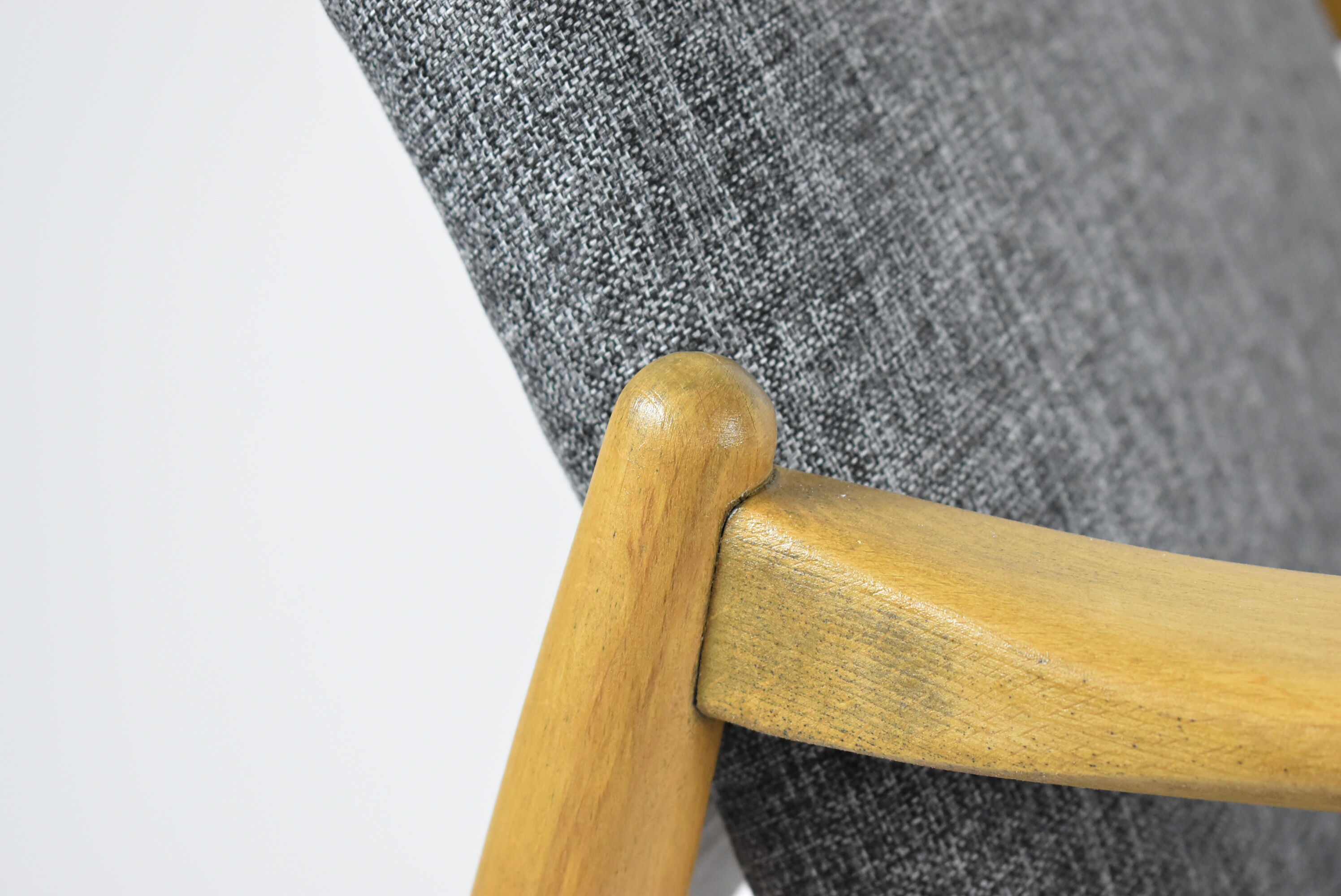 Original restored armchair GFM-64, designer E.Homa, 1960s, grey