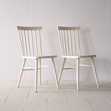 Scandinavian vintage white chairs