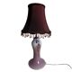 Clichy glass base table lamp with 20th-century lampshade