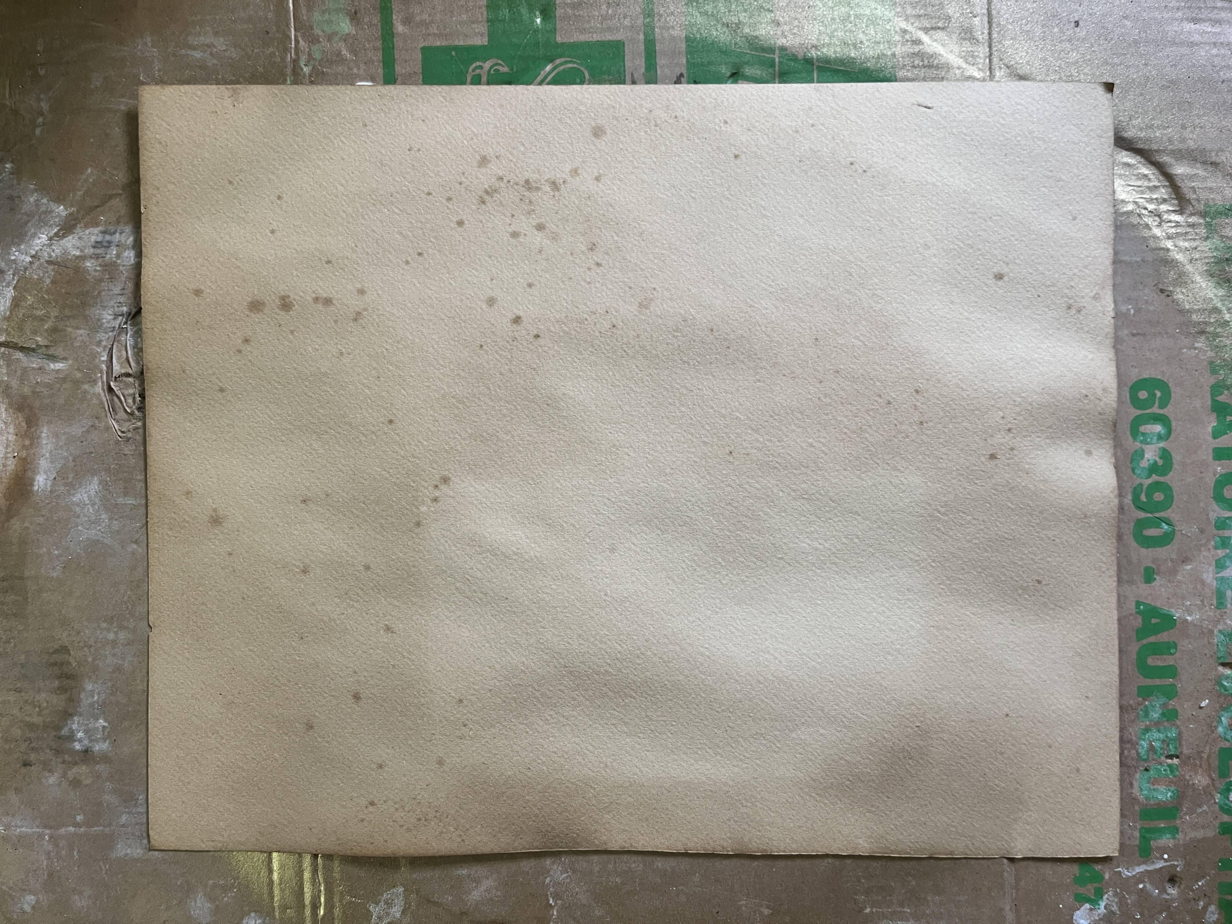 Combastel (Magdeleine), watercolor of a house with a mill, late 19th century