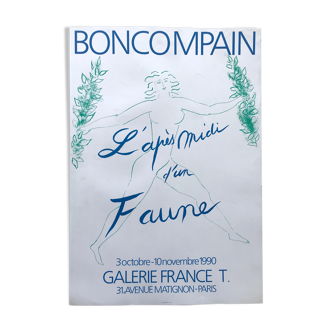Original poster by pierre boncompain, l'après-midi d'un faune / galerie france t, 1990