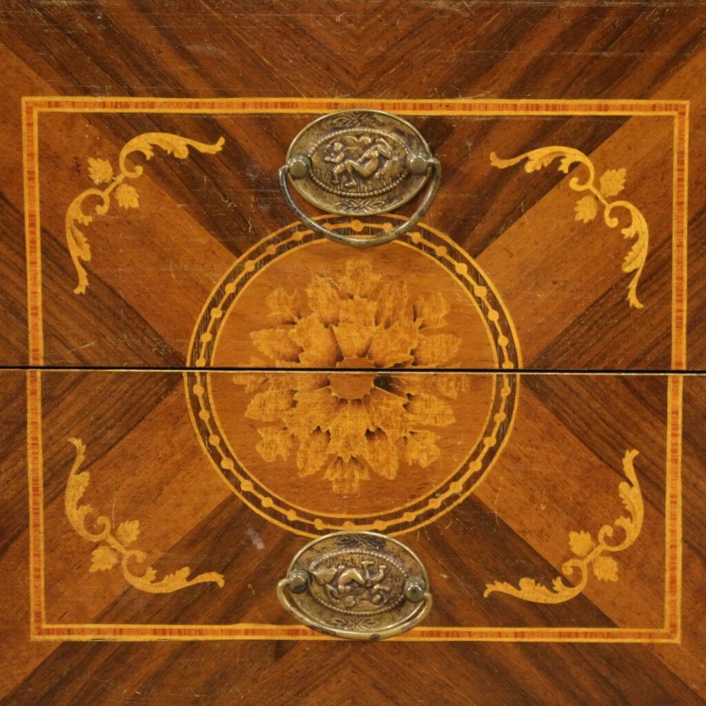 Inlaid bedside table in Louis XVI style