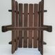Solid wood log basket with vintage slats