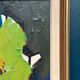 Original Swedish Oil on Panel – “Abstract in Green” by Hans Oswald – Signed – Vintage and Framed – 32 × 25 cm (12.6" × 9.8")