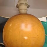 pair of solid wood varnished lamps 1kg 32x30 elec ok screw bulb very good