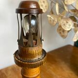 Vintage wooden marine lighthouse lamp