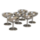 Set of 6 Vintage Stainless Steel Ice Cream Bowls