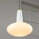 Mid-Century Italian Opaline and Brass Pendant Lamp