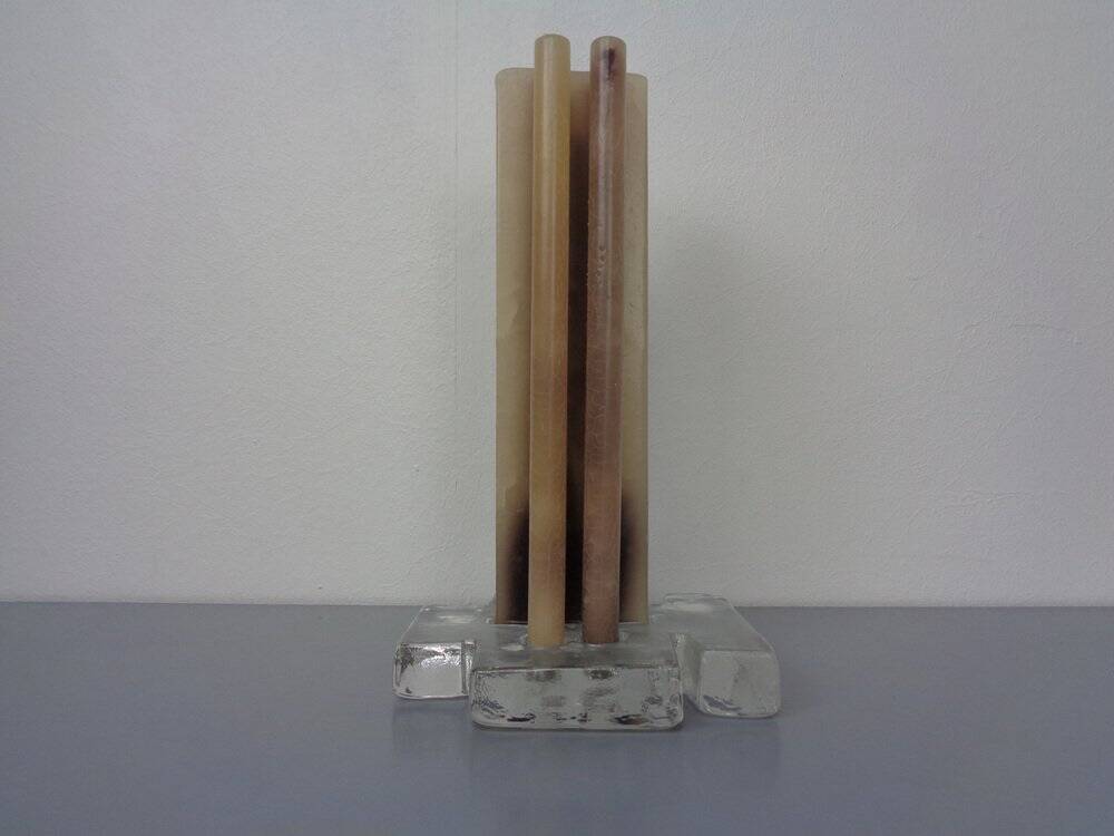 Scandinavian Glass Candleholder, 1960s