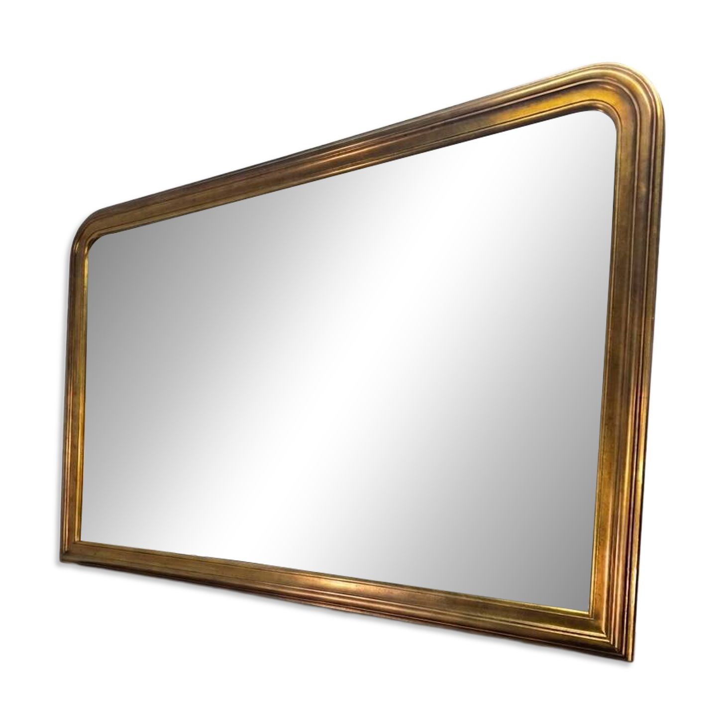 Louis Philippe style gilded mirror, mid-20th century, bevelled mirror.