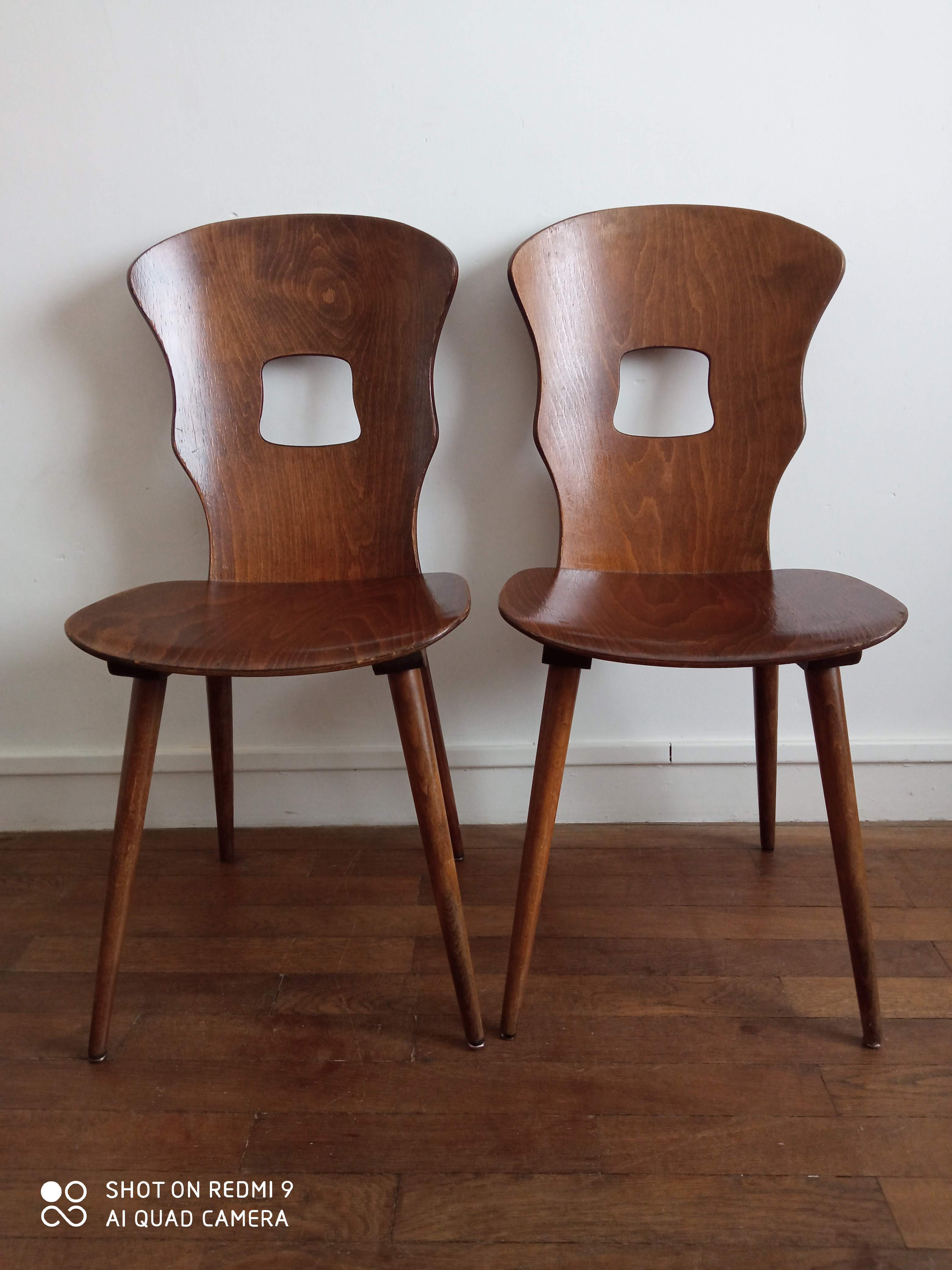 Pair of chairs Baumann model Gentiane