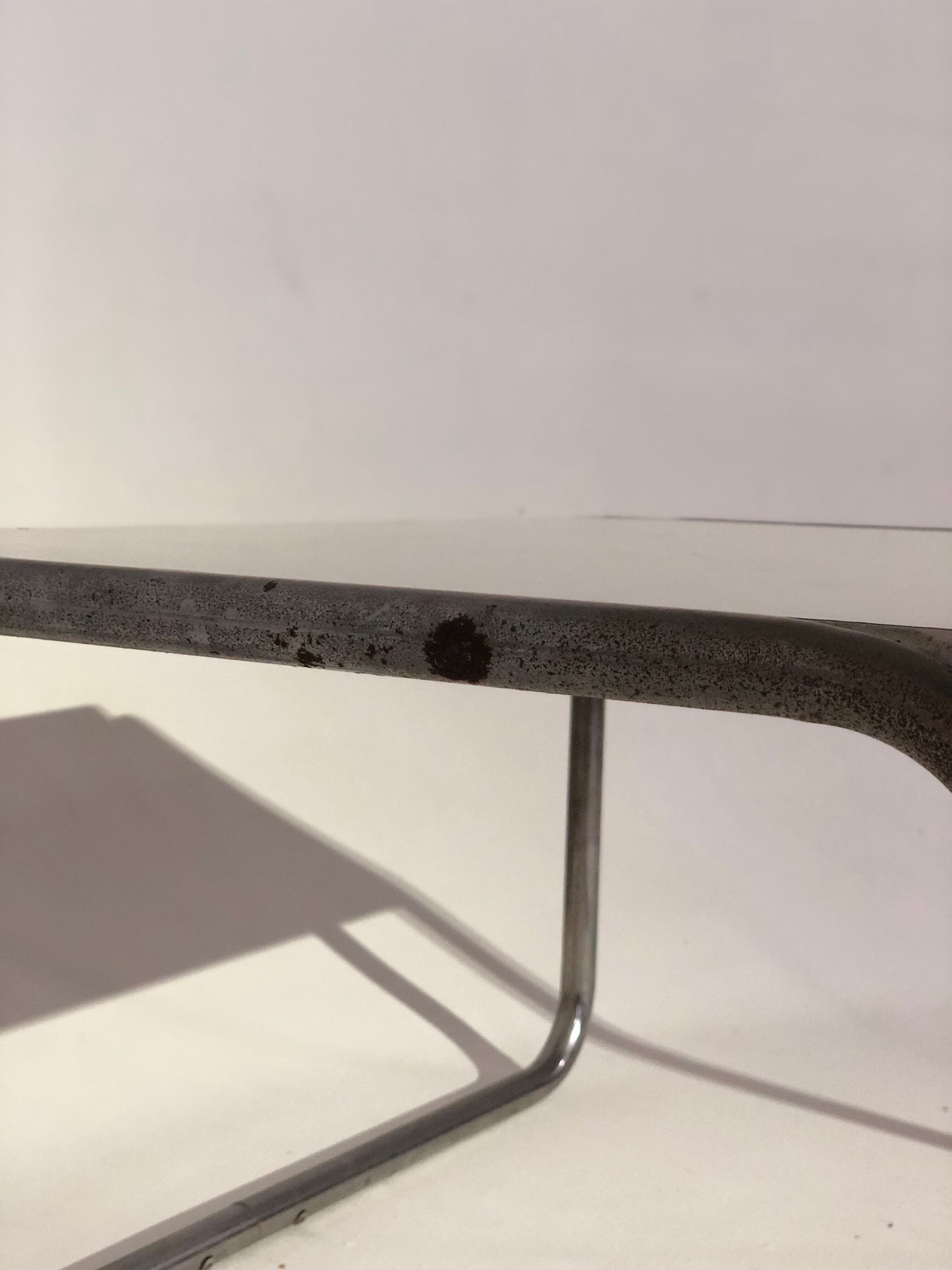 Vintage coffee table white melamine top