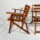 Pair of vintage deck chairs from the 1970s by Reguitti.
