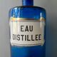 Bottle, pharmacy bottle in blue blown glass