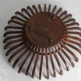 Handcrafted fruit dish 1960 solid wood unique piece