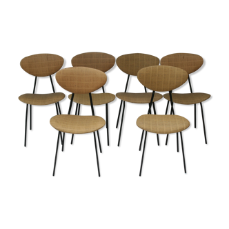 Lot of 6 chairs, 70s