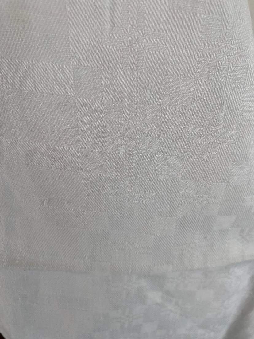 Damask cotton tea towels monogram LP.