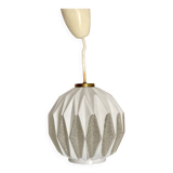 Vintage 1950s Bauhaus style modernist globe pendant light