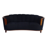 1930s Art Deco Curved Banana Sofa