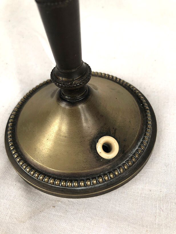 Pair of girandoles with transparent and purple tassels, 19th century