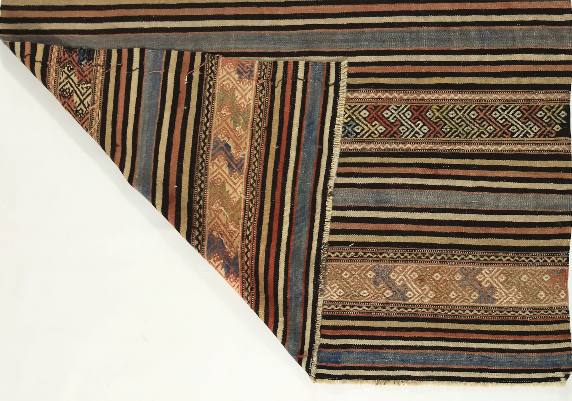 Anatolian handmade kilim rug 230 cm x 138 cm