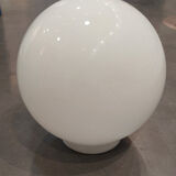 Luminous white opaline globe