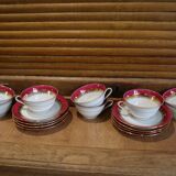 Set of 8 cups with porcelain saucers from Sologne The Archbishop