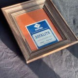 Old solid oak wood photo frame
