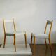 Paire de chaises de salle à manger autrichiennes en hêtre par Anna Lülja Praun, milieu XXème s.