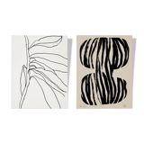 Pair of giclee prints. Abstract wall art set of two, A3
