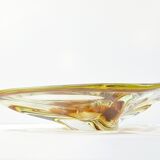 Vintage Amber Murano Style Glass Pocket Cup