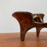 Vintage German brutalist metal candlestick by Harjes