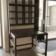 Postal sorting desk with a sliding top part back and forth.