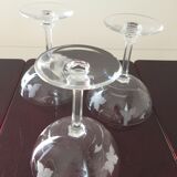 11 cups a champagne in crystal