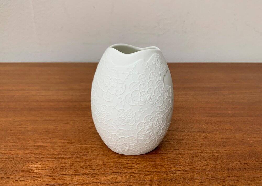 White porcelain vase by M. Frey for Kaiser, mid-century, 1960s.