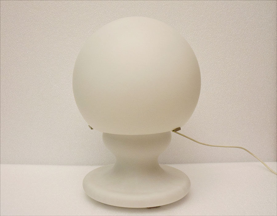 Large Opaline Blown Glass Lamp, 1970s