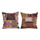 Set of 2 vintage kilim cushion covers 51x51 cm