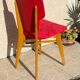 Chaise rétro vintage rouge graphique
