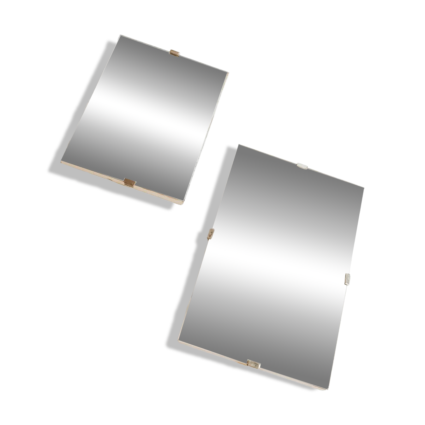 Miroirs rectangulaires vintage - lot de 2