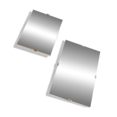 Vintage rectangular mirrors - set of 2