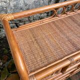 Vintage rattan chest of drawers
