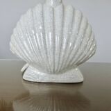 Italian "shell" lamp in cracked ceramic from the 70s and 80s
