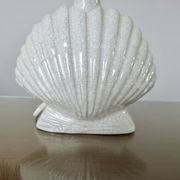 Lampe " coquillage " Italy en céramique craquelée années 70 80