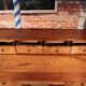 Bureau de pente en frêne et acacia XIXe