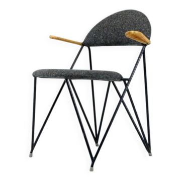 Retro Vintage Danish Cane Desk Chair Office Armchair 50s 60s Mid Century Modern
